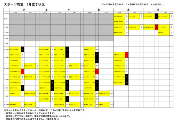 【７月】人数確認表のサムネイル