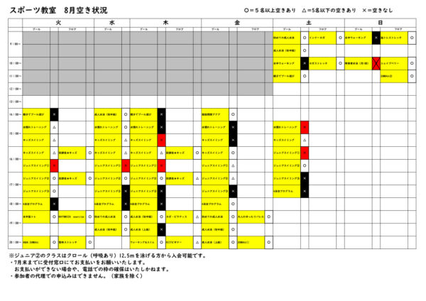 【８月】人数確認表のサムネイル